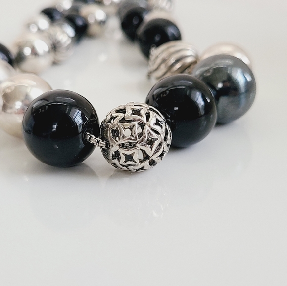 David Yurman Large Elements Bead Necklace With Bla - Picture 12 of 16